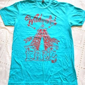 Next Level Turquoise Western/Rodeo  Chic Tshirt Size Small